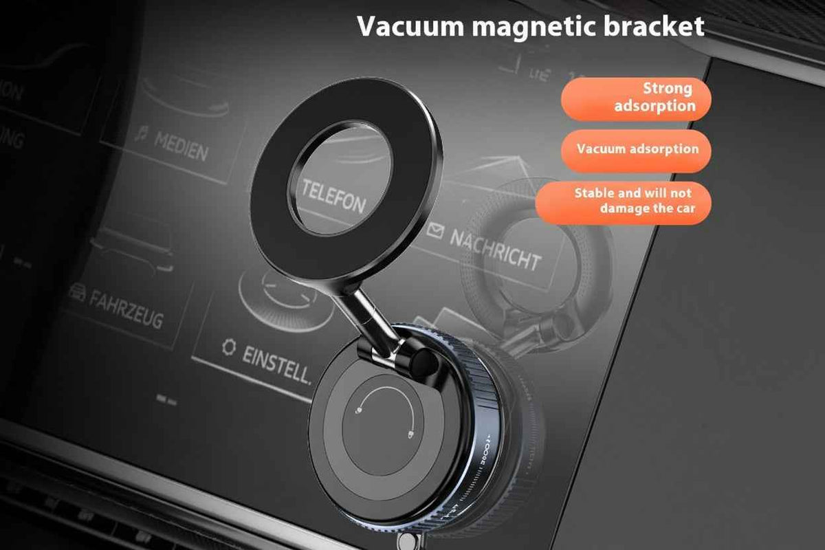 Vacuum Rotary Magnetic Car Phone Holder – 360° Strong Suction Mount - BedoNiz Store