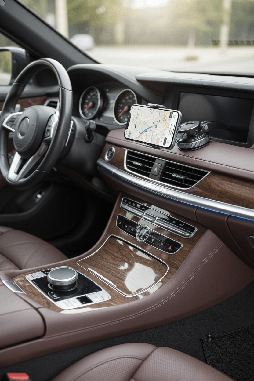 Vacuum Rotary Magnetic Car Phone Holder – 360° Strong Suction Mount - BedoNiz Store