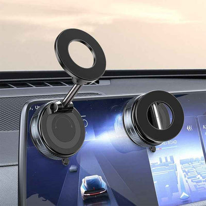 Vacuum Rotary Magnetic Car Phone Holder – 360° Strong Suction Mount - BedoNiz Store
